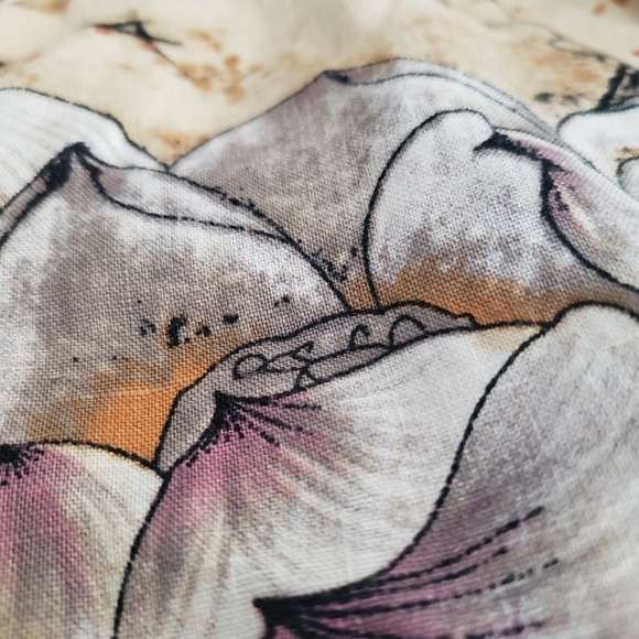 PECK‎ & PECK 100% Linen Abstract Floral Top Small - Picture 5 of 7